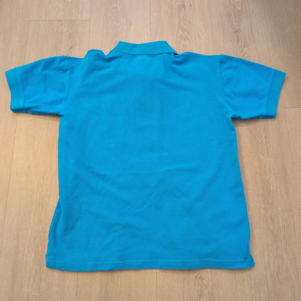 Lacoste Boys Size 4 Medium Blue Polo Shirt Croc Gator Golf Preppy‎